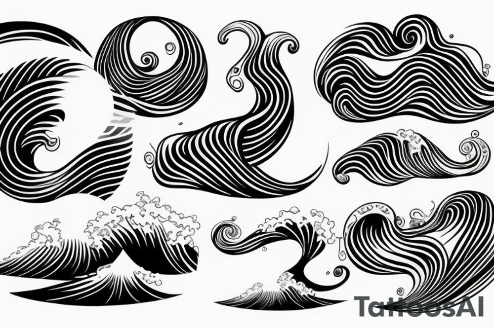 japanese wave tattoo idea