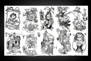 Alice in wonderland tattoo idea