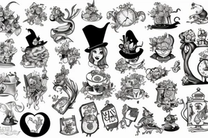 Alice in wonderland tattoo idea