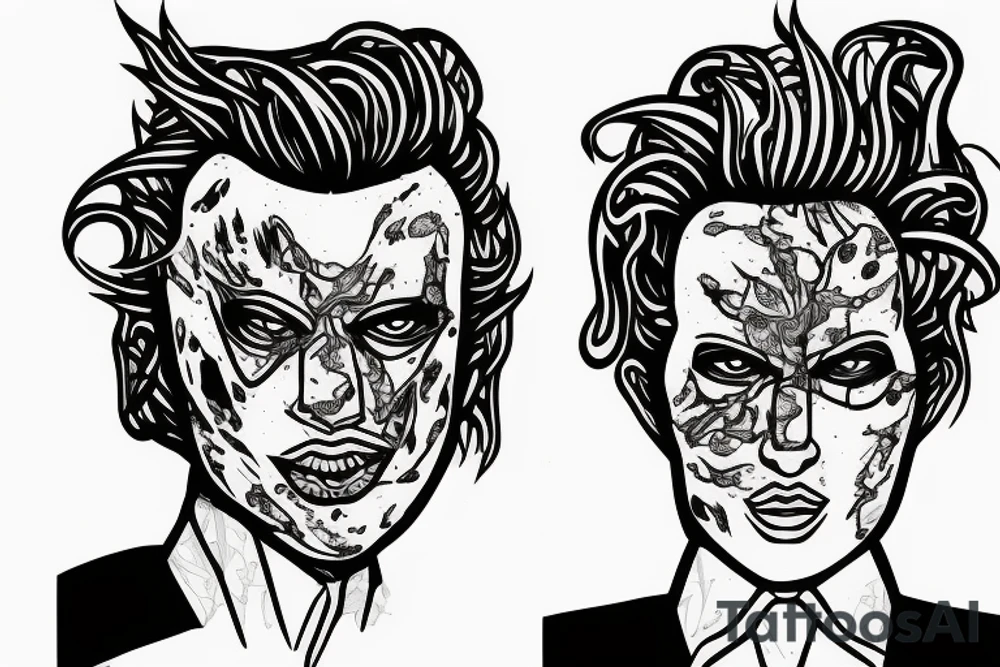 Computer melting face tattoo idea