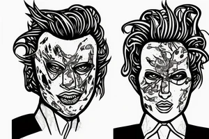 Computer melting face tattoo idea