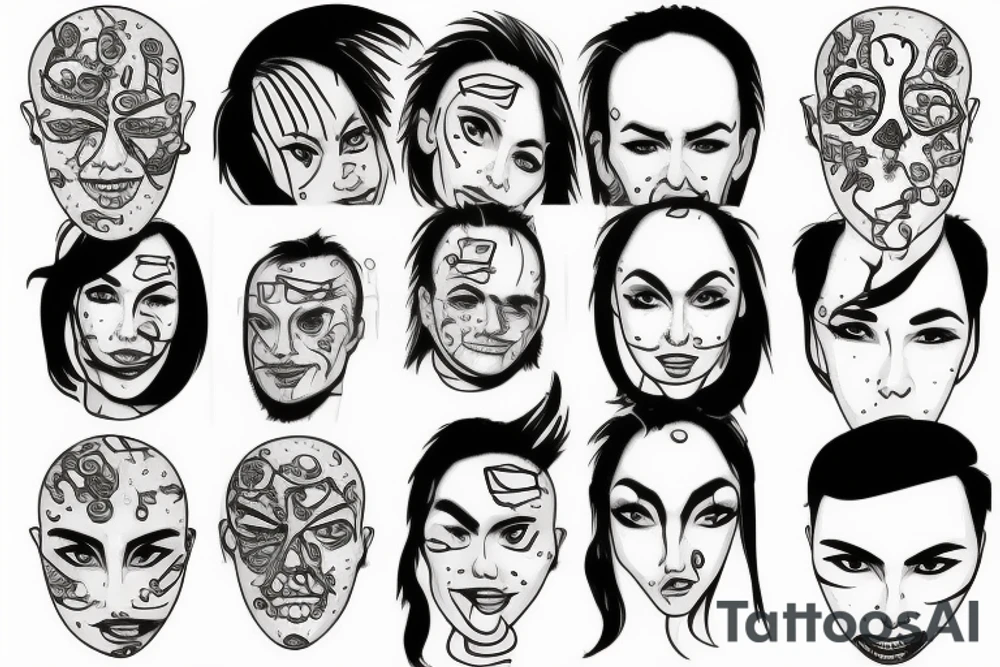 Computer melting face tattoo idea