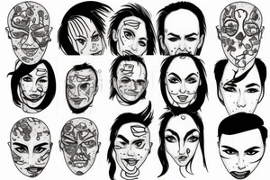 Computer melting face tattoo idea
