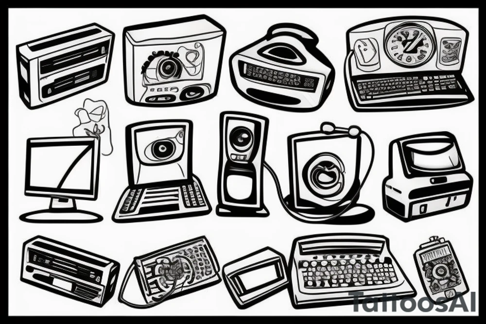 Computer melting tattoo idea