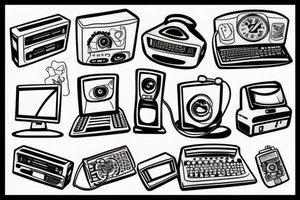 Computer melting tattoo idea