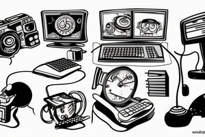 Computer melting tattoo idea