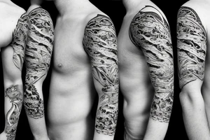 An open sea by the harbor tattoo idea