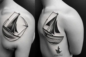 sailing boat tattoo idea