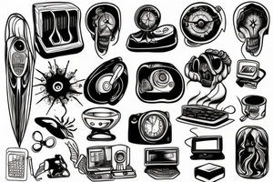 Computer melting tattoo idea