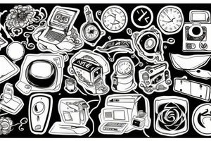 Computer melting tattoo idea
