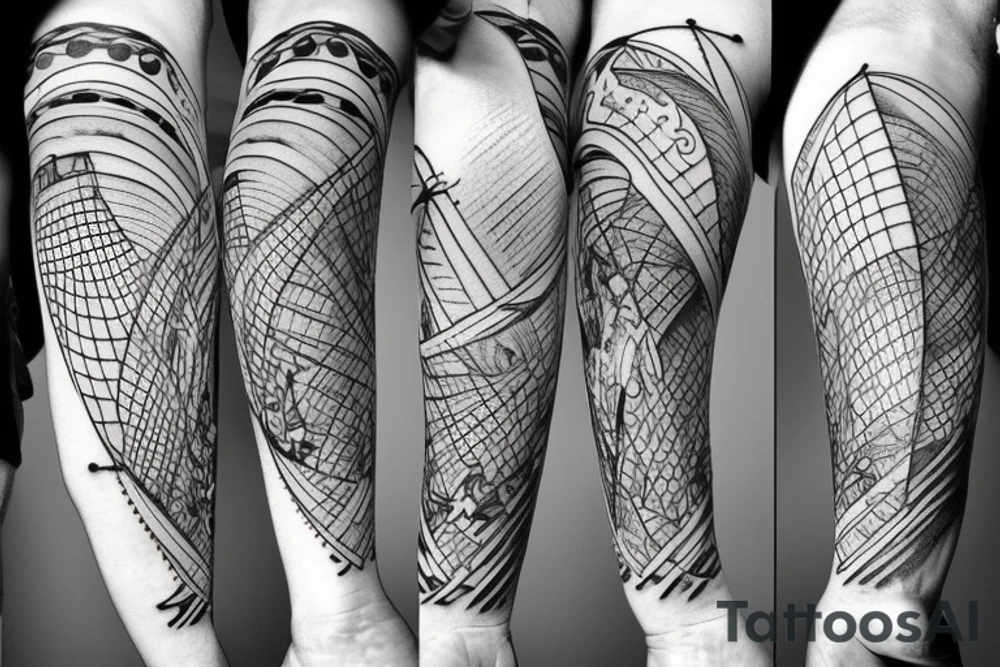 sailing boat tattoo idea