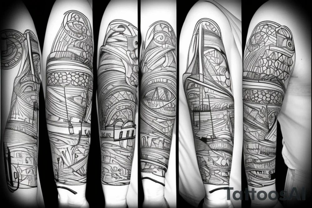 sailing boat tattoo idea