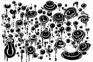 Computer melting drips coming off screen tattoo idea