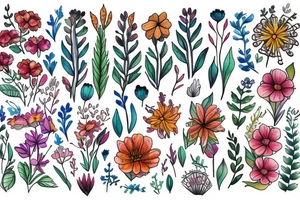 You belong among the wildflowers, you belong on a boat out at sea tattoo idea