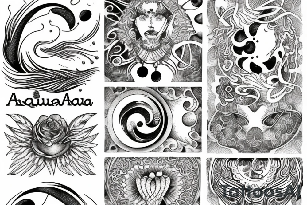 Aquarius and Gemini tattoo idea
