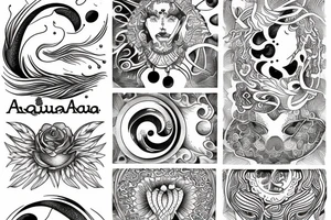 Aquarius and Gemini tattoo idea