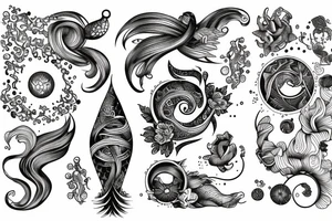 Aquarius and Gemini tattoo idea