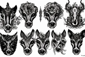 Montage emprunte de cheval tattoo idea