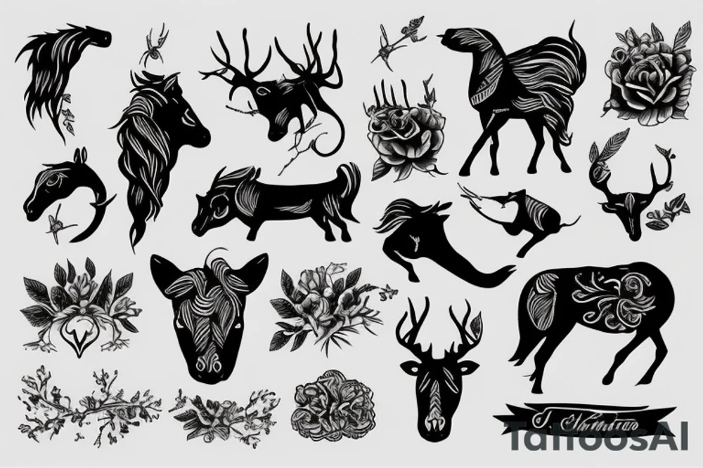 emprunte de cheval tattoo idea