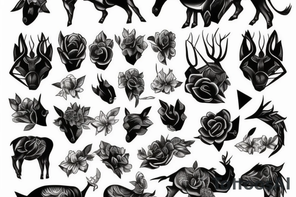 emprunte de cheval tattoo idea