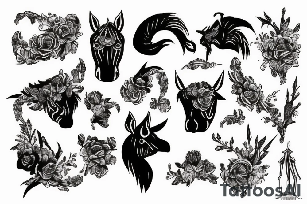 emprunte de pattes de cheval tattoo idea