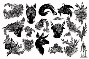 emprunte de pattes de cheval tattoo idea