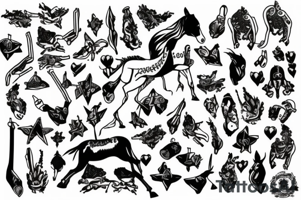 emprunte de pattes de cheval tattoo idea