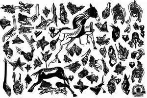 emprunte de pattes de cheval tattoo idea
