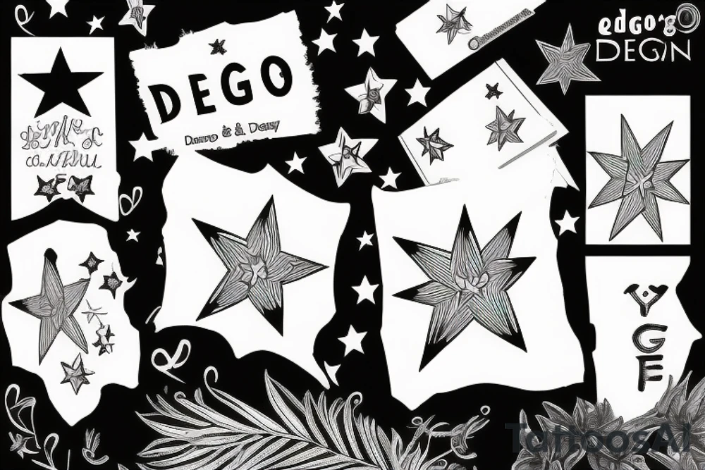 The name Deigo with stars and Lilly’s tattoo idea