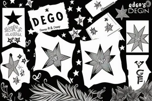 The name Deigo with stars and Lilly’s tattoo idea