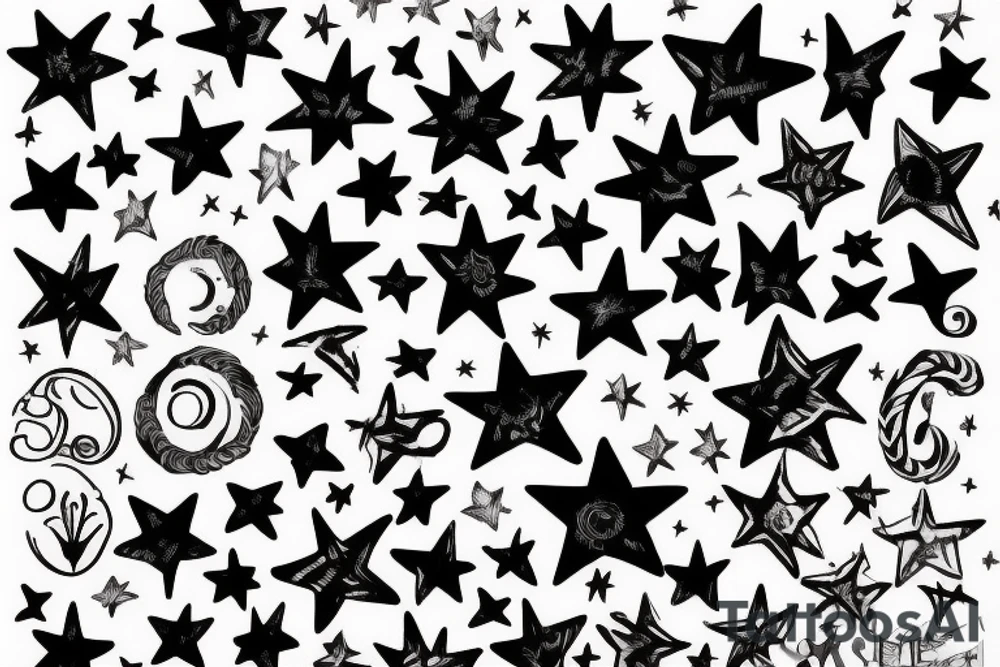 Deigo with stars and Lilly’s tattoo idea