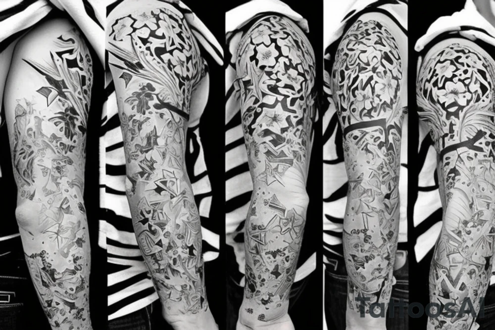 Lilly’s and stars with the name Diego tattoo idea
