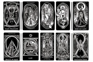 Two of wands tarot card tattoo idea