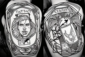 Two of wands tarot card. Soccer goalie. tattoo idea