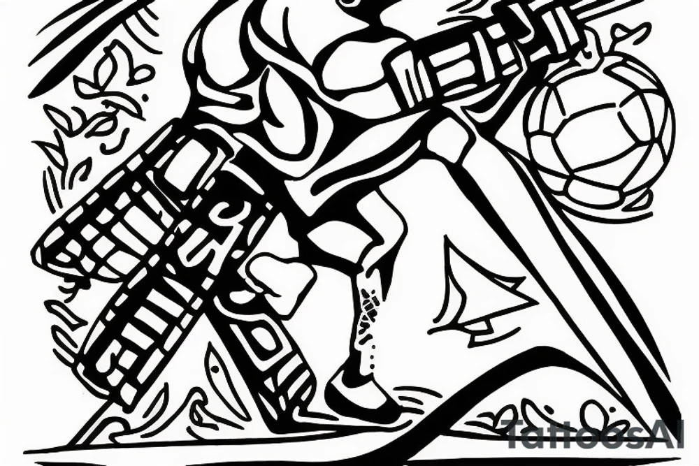 Two of wands tarot. Soccer goalie. Oregon coast. tattoo idea