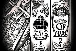 Two of wands tarot, wants as soccer goal posts. Soccer goalie. Oregon coast. tattoo idea