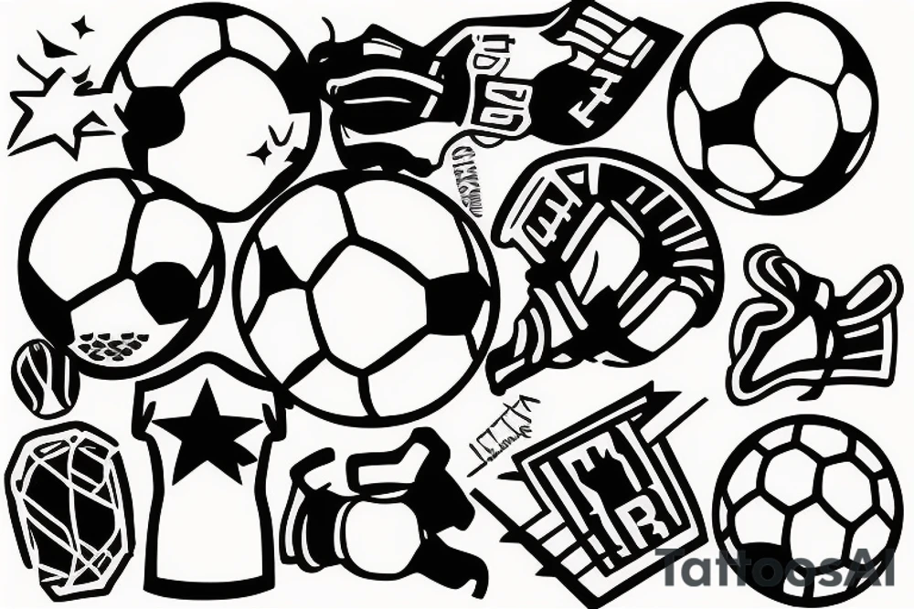 Soccer goalie making a save tattoo idea