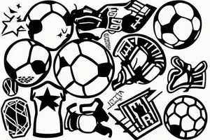 Soccer goalie making a save tattoo idea