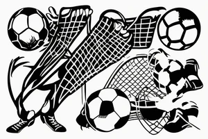 Soccer goalie making a save tattoo idea