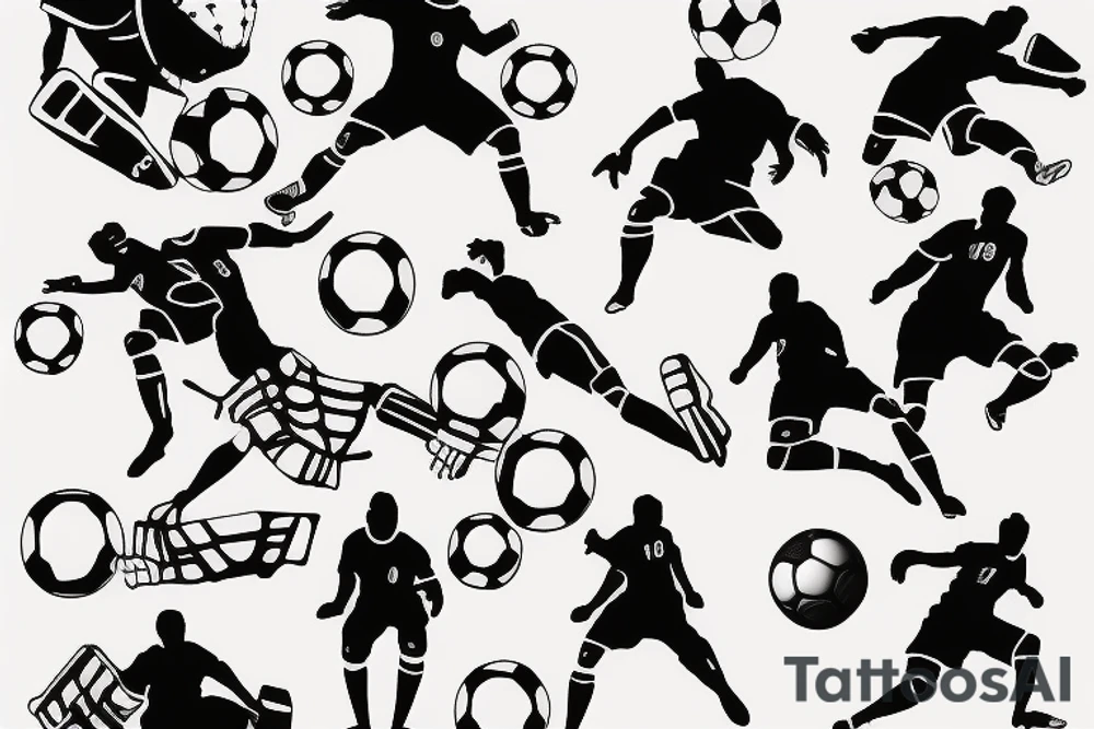 Soccer goalie making a save tattoo idea