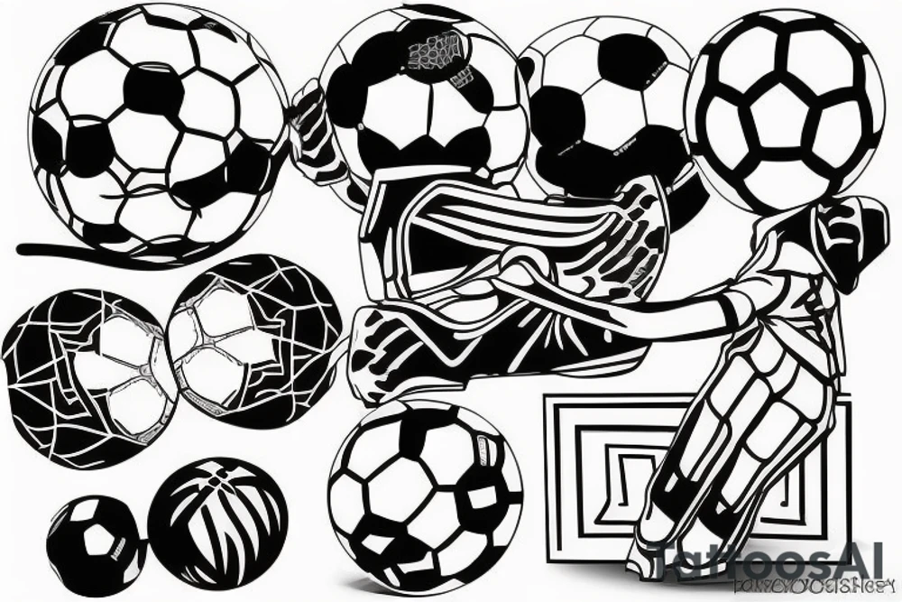 Soccer goalie making a save tattoo idea