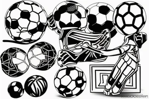 Soccer goalie making a save tattoo idea
