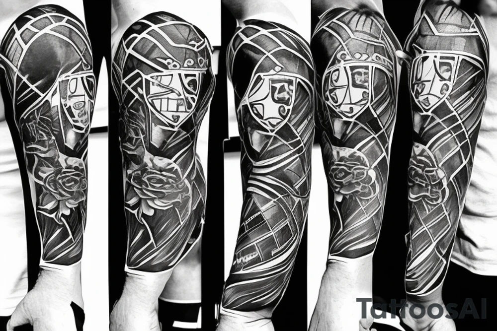 Soccer goalie making a save tattoo idea