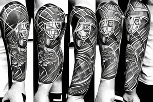 Soccer goalie making a save tattoo idea