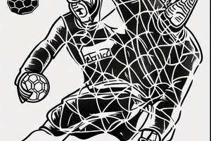 Soccer goalkeeper making a save in goal. tattoo idea