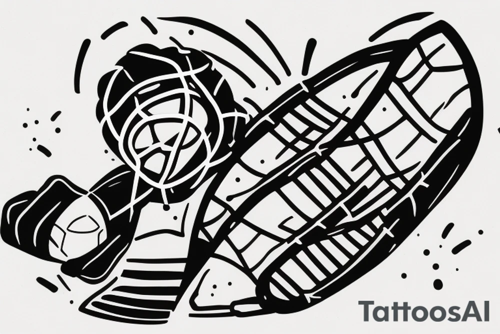 Soccer goalkeeper making a save in goal. tattoo idea