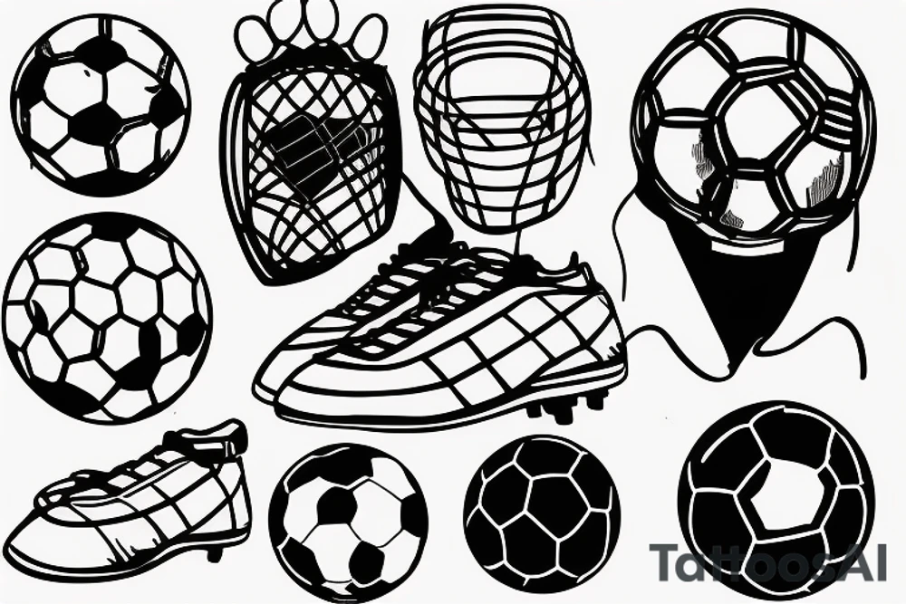 Soccer goalie making a save tattoo idea