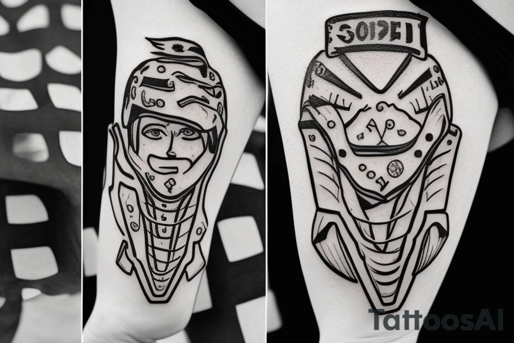 Soccer goalie making a save tattoo idea