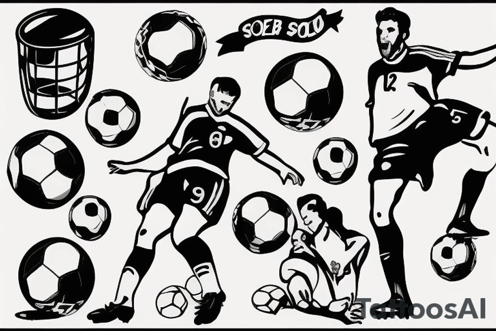 Soccer player making a save tattoo idea