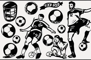 Soccer player making a save tattoo idea